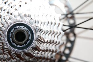 ▲自転車のギア 刃先の形状が複雑でそれぞれ形状が異なる